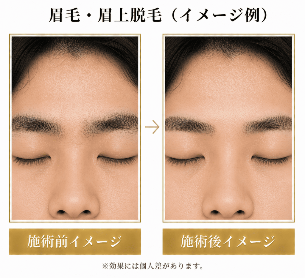 眉毛 脱毛 メンズ